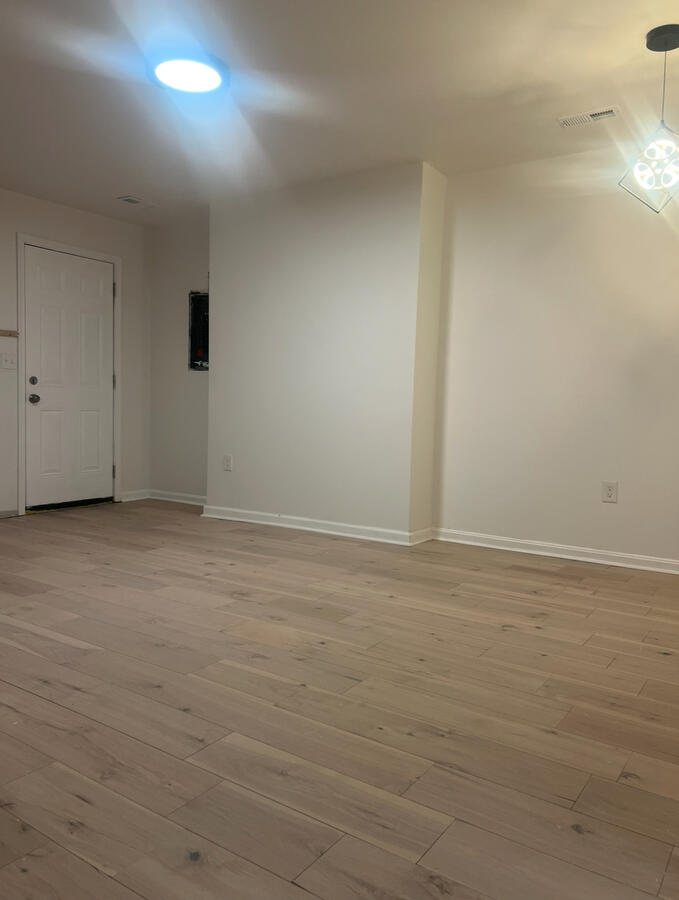 LVP flooring install, light fixture install